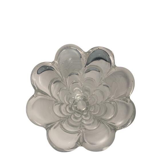 Toscana Bohemia Crystal Vase Layered Flower Petal Design Frosted Accents - Picture 8 of 12